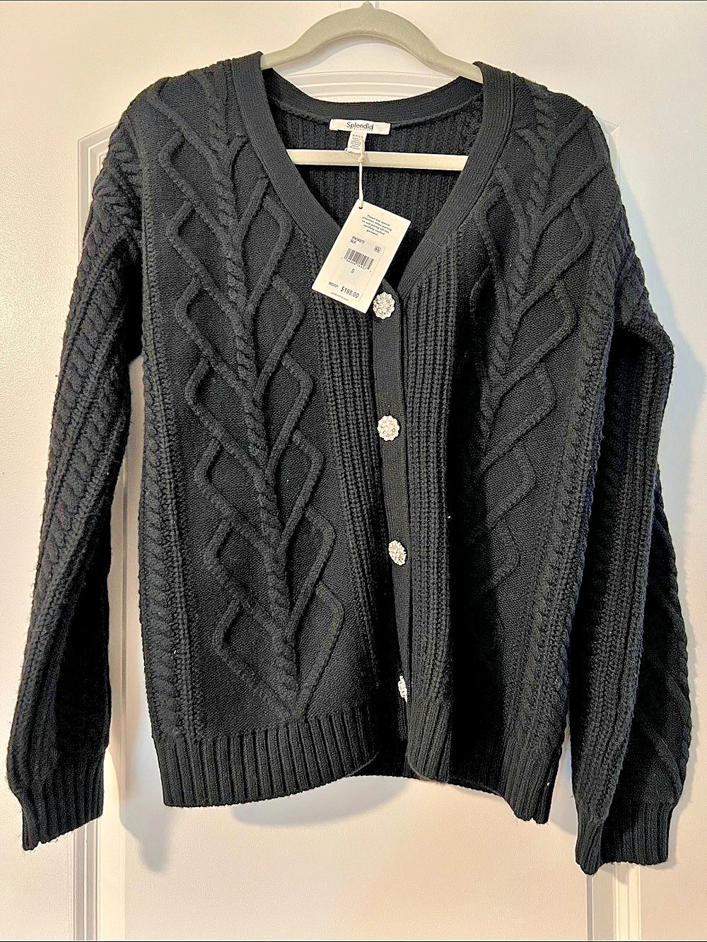 Splendid Harlow Heart Cardigan Cable Knit - Small NWT
